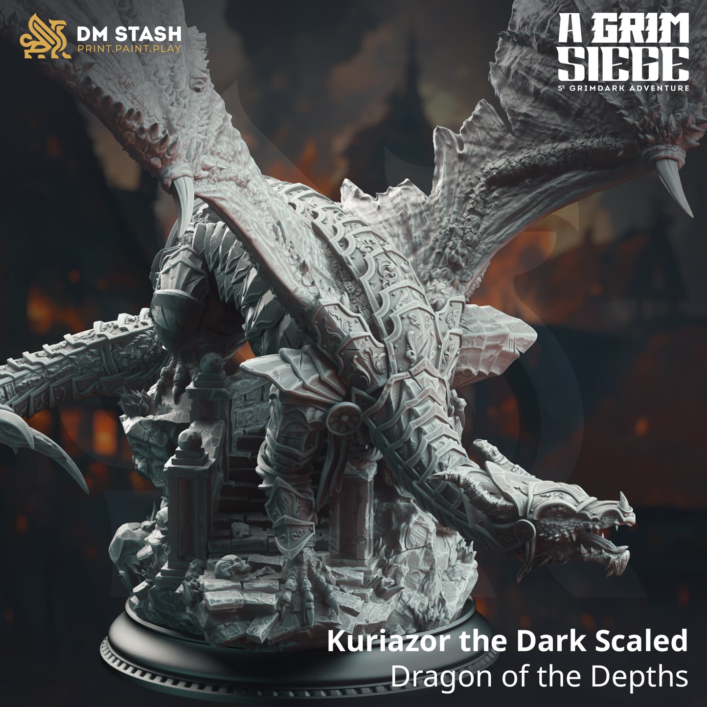 Kuriazor the Dark-Scaled – Dragon of the Depths