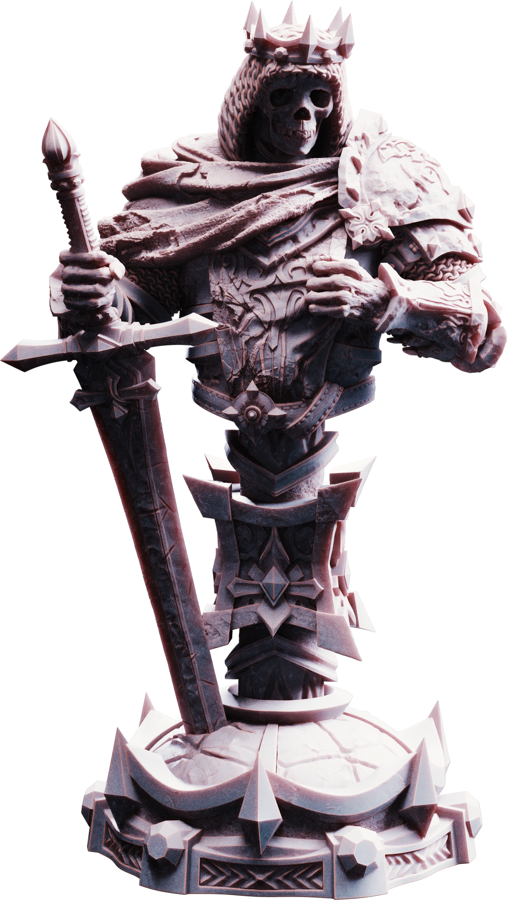 Ridan the Everlasting, ancient colossal king bust miniature render
