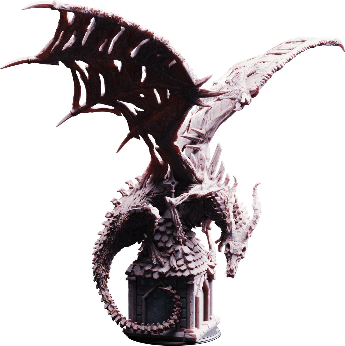 Shingorion, an ancient undead dragon miniature render
